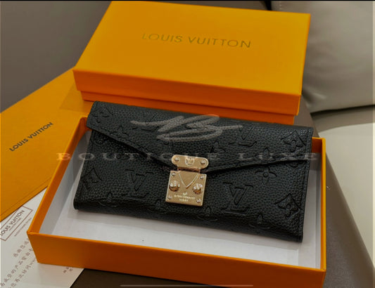 LV BLACK STAMPED LONG