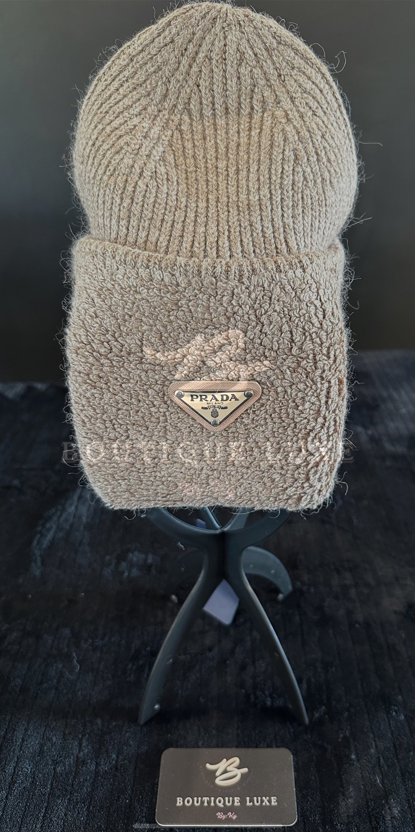 PRADA WIDEBAND SHERPA BEANIE