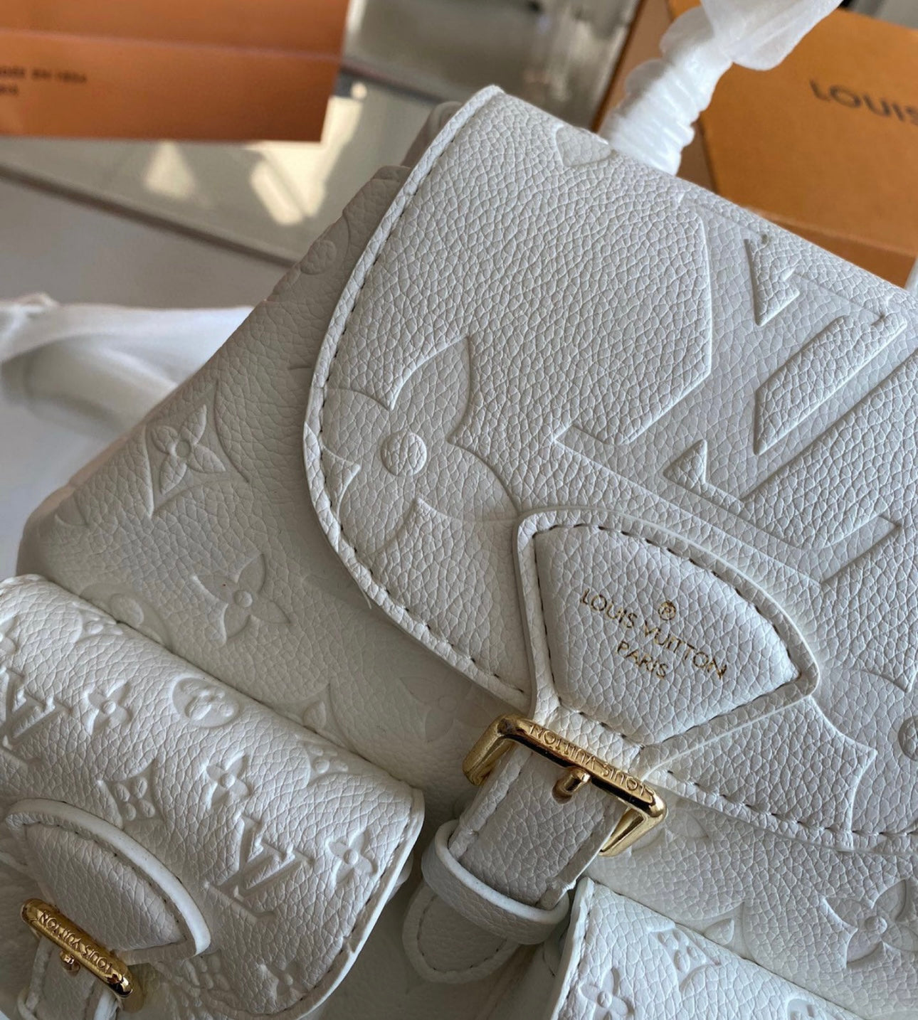 WHITE LV BACKPACK